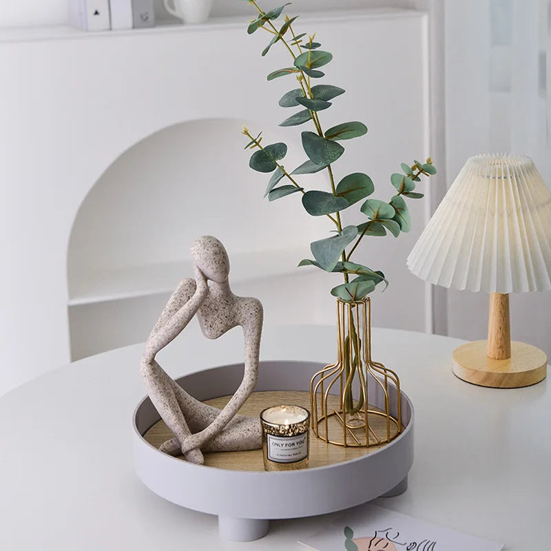 Sculptural Thinker — Modern Minimalist Resin Figurine