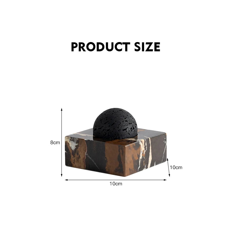 Product size dimensions for the Honō marble and travertine diffuser