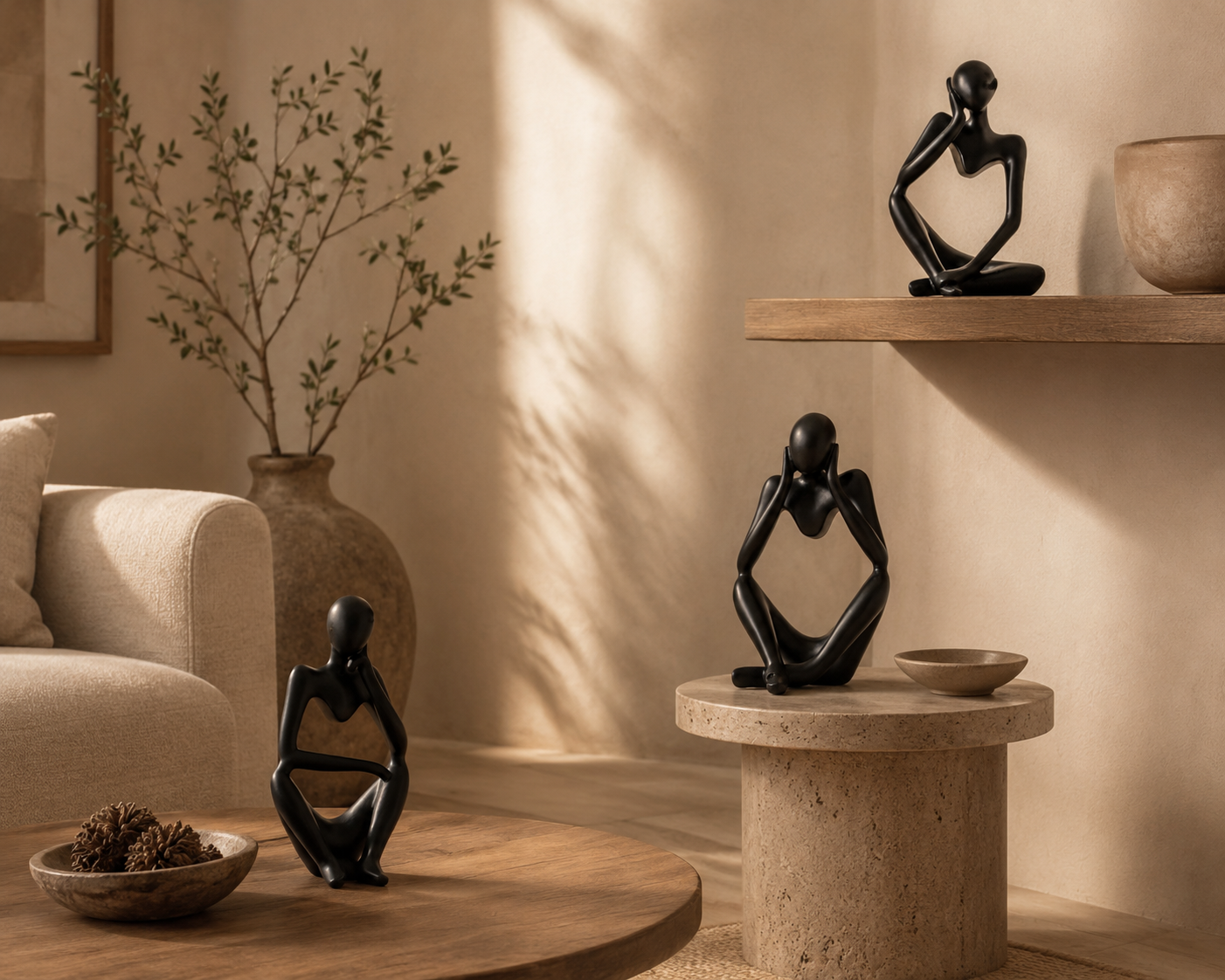 Sculptural Thinker Trio Set