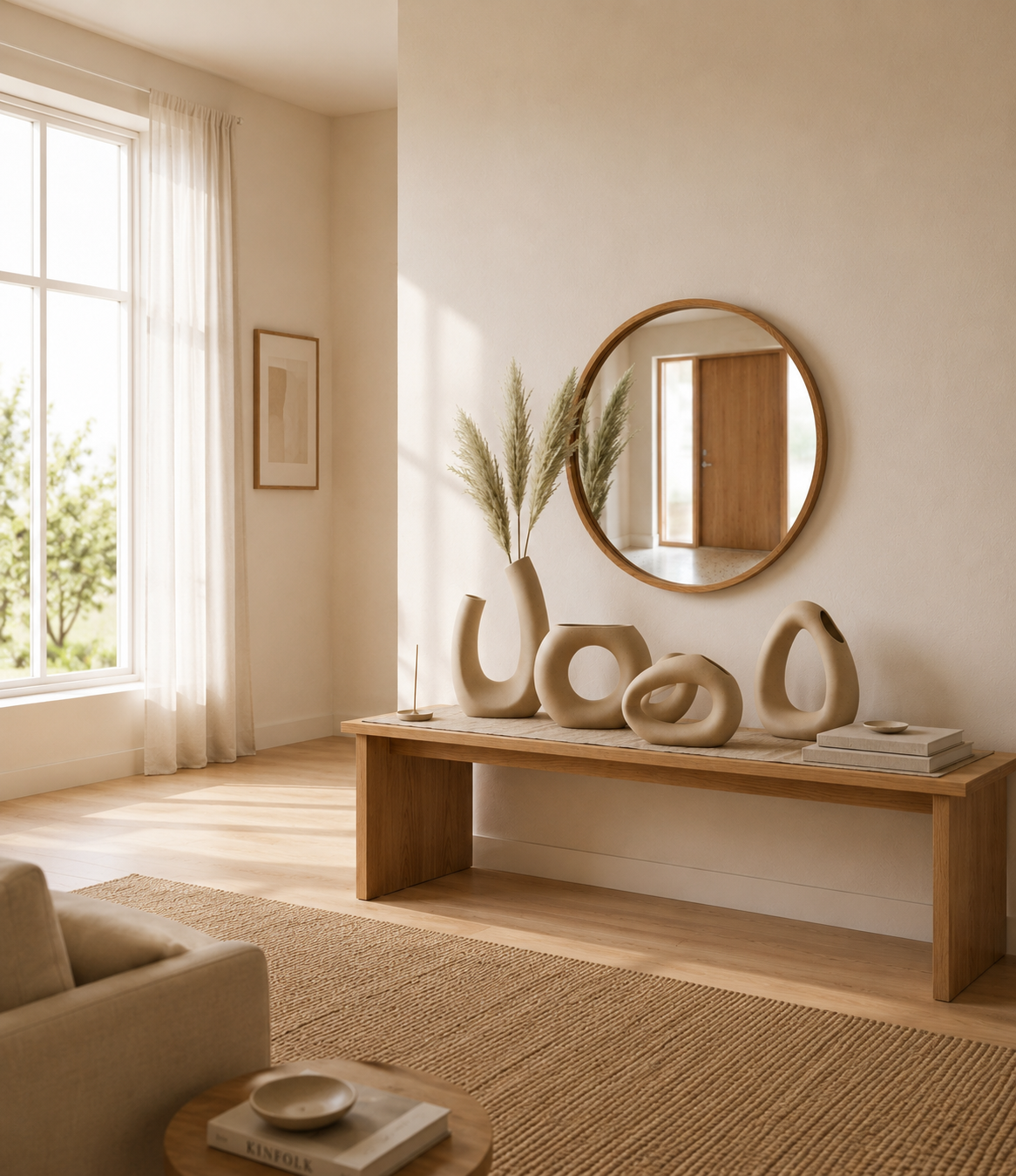 Sculptural Beige Vase Set — The Complete Collection (4 Forms)