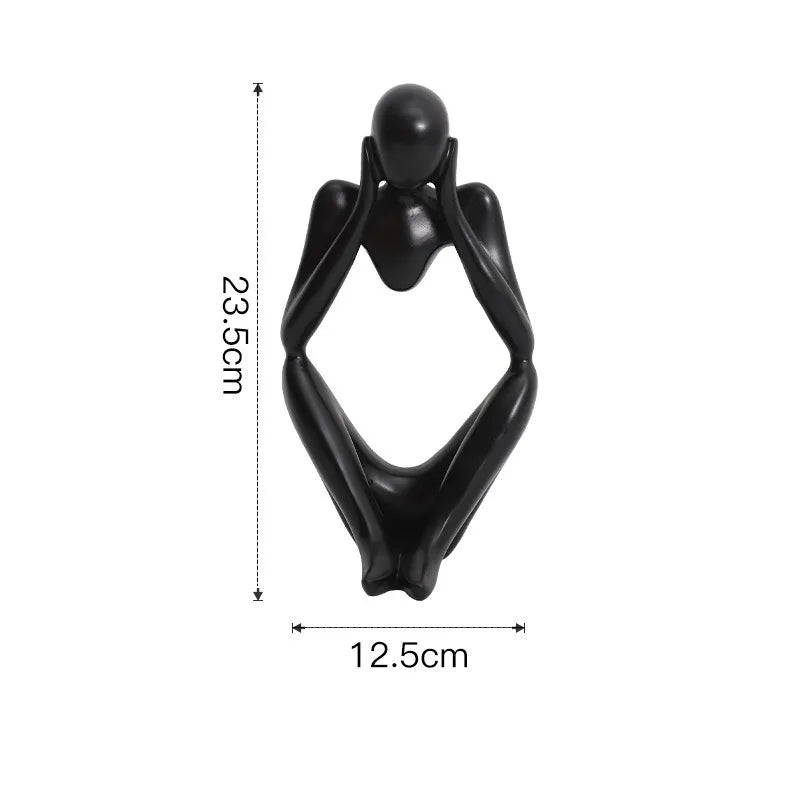 Sculptural Thinker — Modern Minimalist Resin Figurine